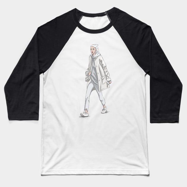 Winter casual look Baseball T-Shirt by AleksanderMoskalev